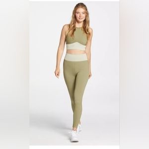 DSG leggings green and tan, size XL